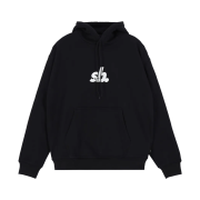 Nike SB Fleece Pullover Skateboarding Hoodie Black White - Asia