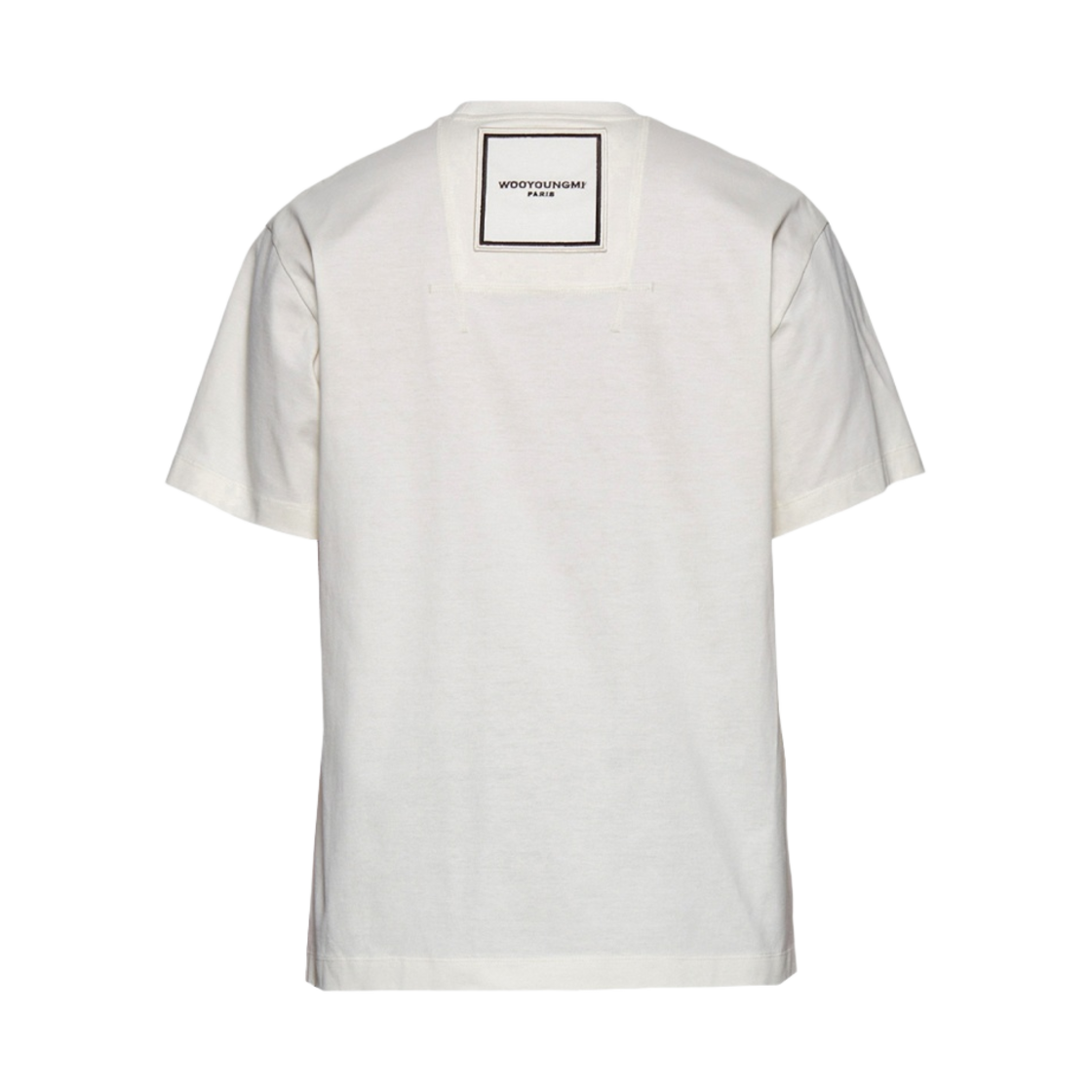 우영미 코튼 스퀘어 라벨 티셔츠 아이보리- 23FW(Wooyoungmi Cotton Square Label T-Shirt Ivory- 23FW) - 2