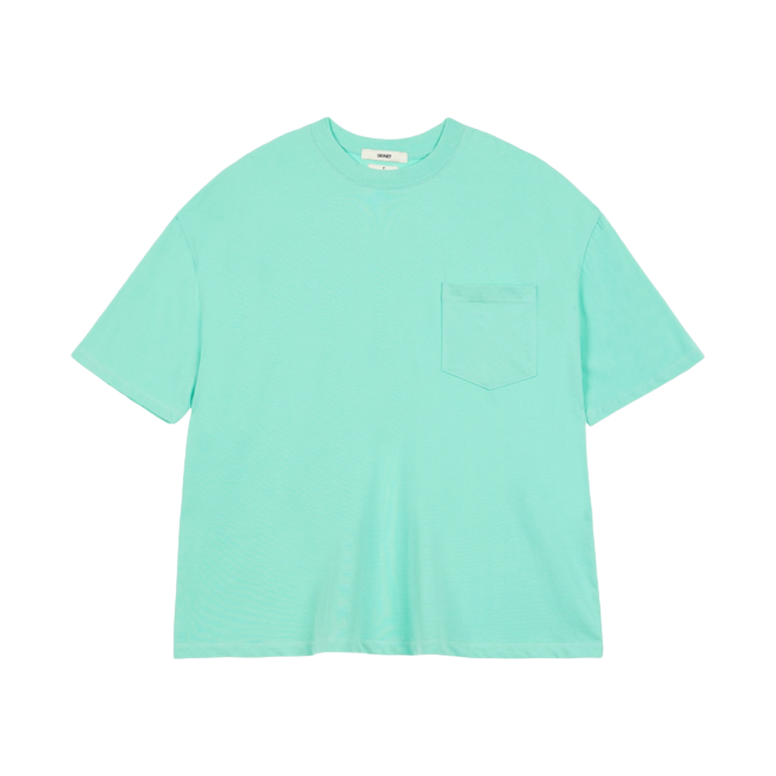 - (W) Deinet Boxy Basic Pocket T-Shirt in Green