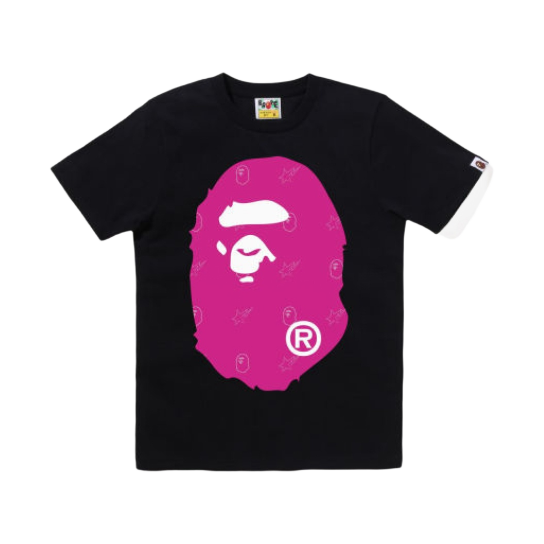 (W) 베이프 크리스탈 빅 에이프 헤드 티셔츠 블랙