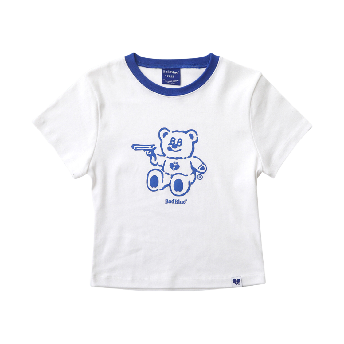 배드블루 베드베어 링거 슬림 티 블루(BadBlue Badbear Ringer Slim Tee Blue) - 1