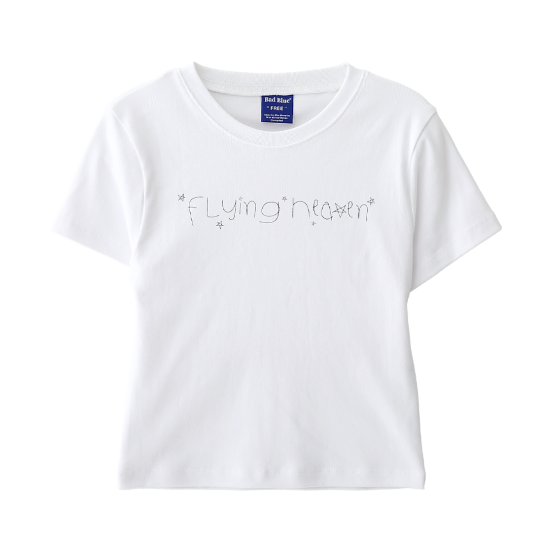 배드블루 플라잉 헤븐 슬림 티 화이트(BadBlue Flying Heaven Slim Tee White)