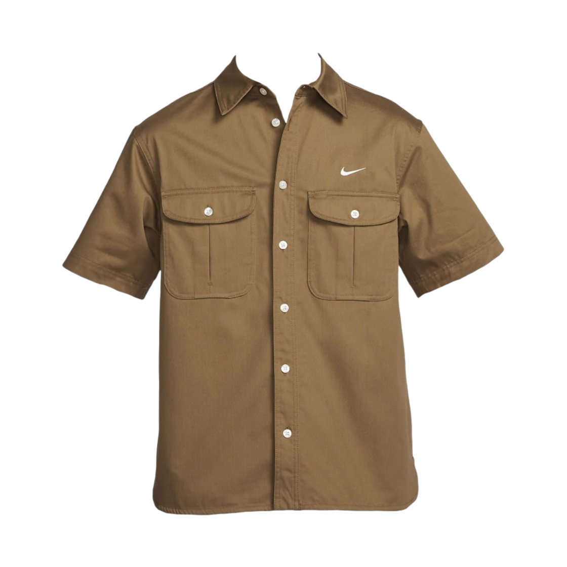 나이키 SB 숏슬리브 우븐 스케이트 버튼 업 셔츠 에일 브라운 - US/EU(Nike SB Short Sleeve Woven Skate Button Up Shirt Ale Brown - US/EU) - 1