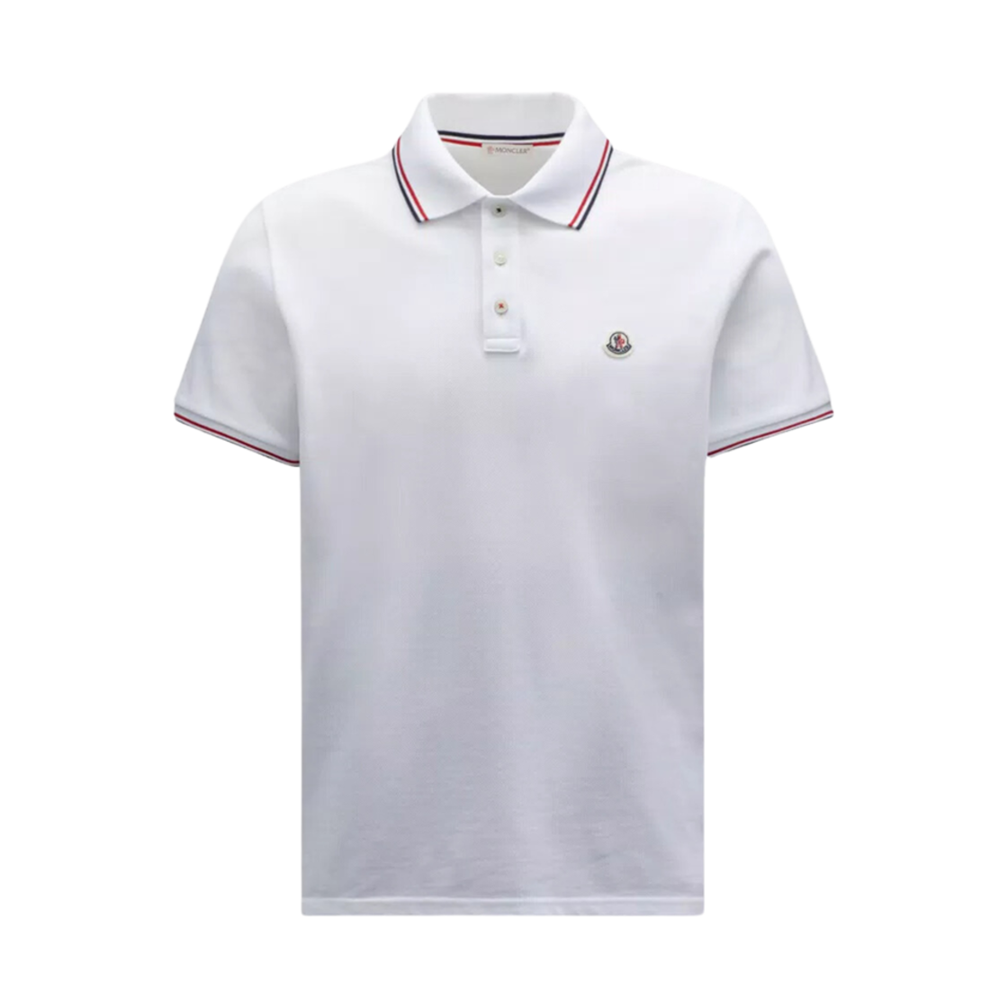 몽클레르 로고 패치 폴로 셔츠 옵티컬 화이트 - 24FW(Moncler Logo Patch Polo Shirt Optical White - 24FW)