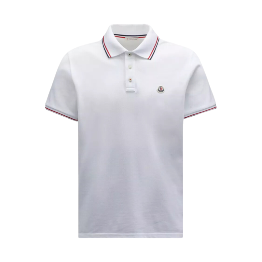 J2-091-8A70300-84556-001 Moncler Logo Patch Polo Shirt Optical White - 24FW