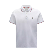 Moncler Logo Patch Polo Shirt Optical White - 24FW