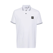 Stone Island 2SC18 Stretch Cotton Pique Short Sleeve Polo Shirt White - 24SS