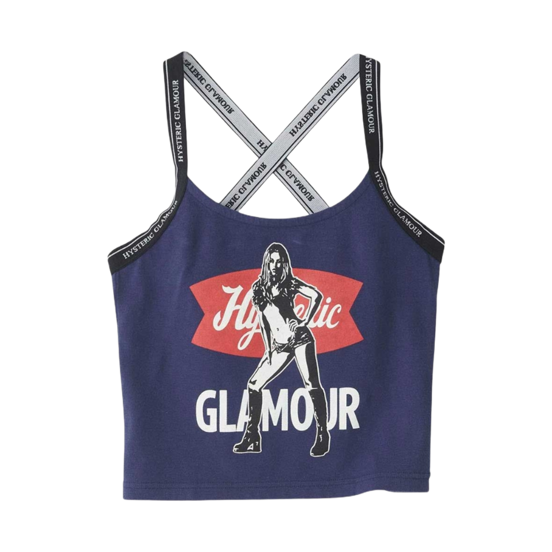 (W) 히스테릭 글래머 히스테릭 그로서리 캐미솔 네이비((W) Hysteric Glamour Hysteric Grocery Camisole Navy) - 1