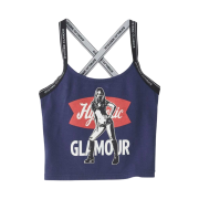 (W) Hysteric Glamour Hysteric Grocery Camisole Navy