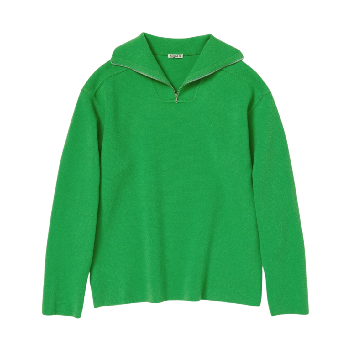 오라리 헤비 밀라노 립 니트 집 터틀 그린 - 23AW(Auralee Heavy Milano Rib Knit Zip Turtle Green - 23AW) - 1