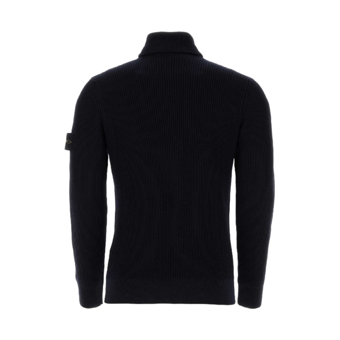 스톤 아일랜드 552C2 풀 립 울 터틀넥 니트 네이비 블루 - 23FW(Stone Island 552C2 Full Rib Wool Turtleneck Knit Navy Blue - 23FW) - 2