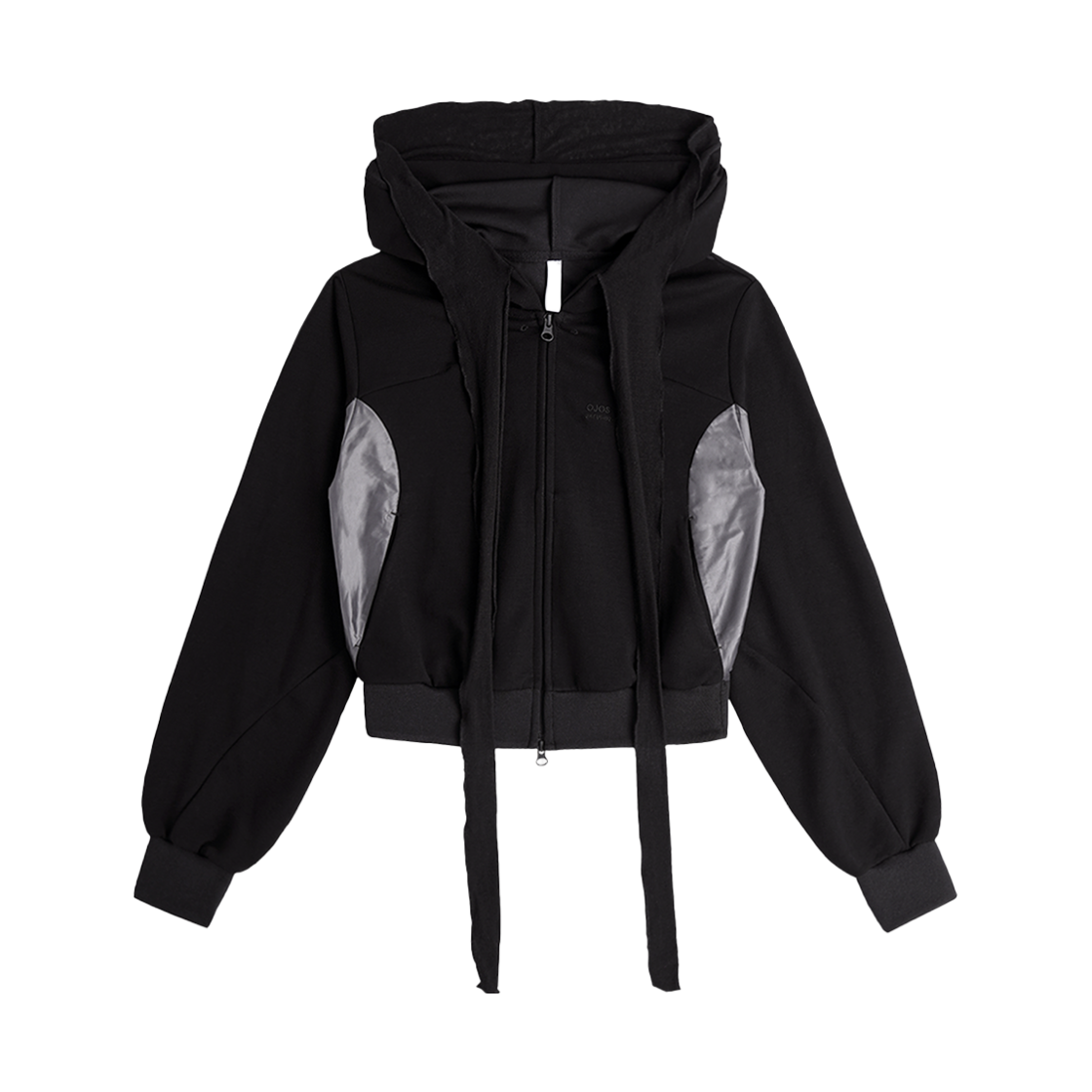 오호스 머플러 복서 크롭 후드 블랙(OJOS Muffler Boxer Crop Hoodie Black)