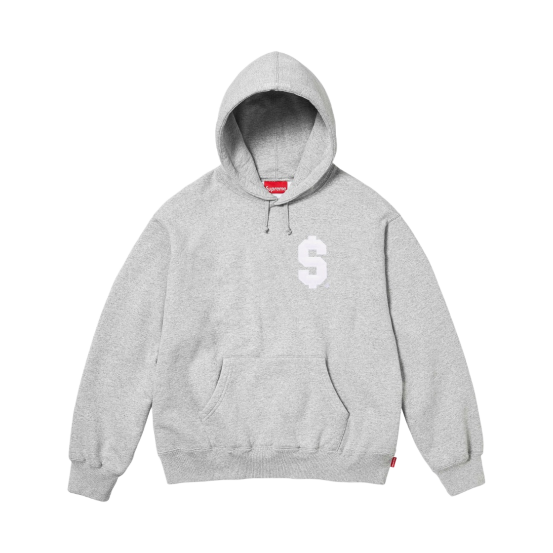 슈프림 $ 후드 스웨트셔츠 헤더 그레이 - 24SS