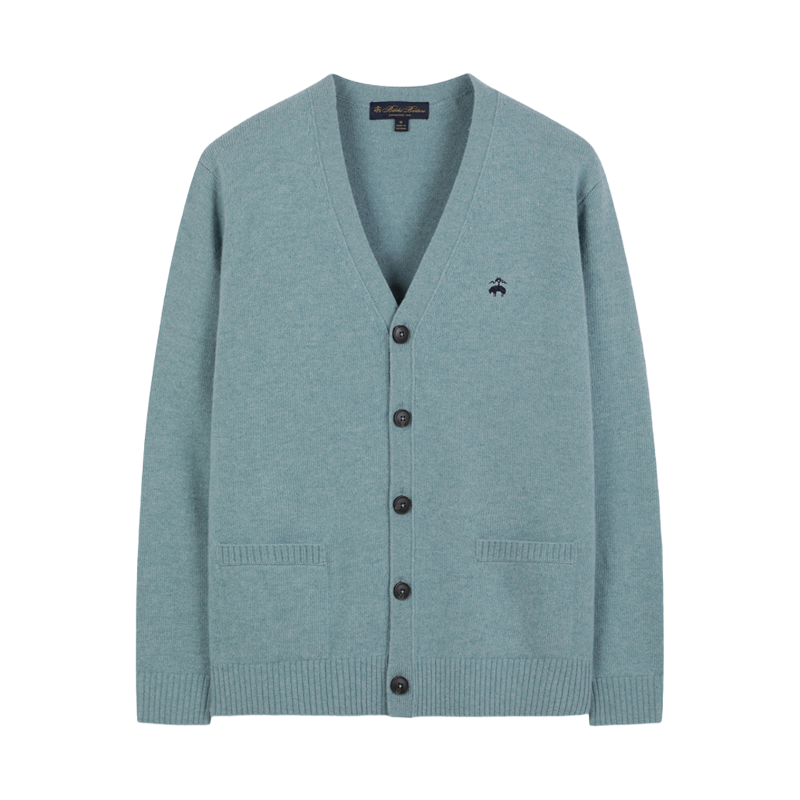 브룩스 브라더스 울 로고 가디건 라이트 블루(Brooks Brothers Wool Logo Cardigan Light Blue)