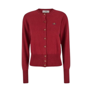 (W) Vivienne Westwood Bea Crewneck Cardigan Wine