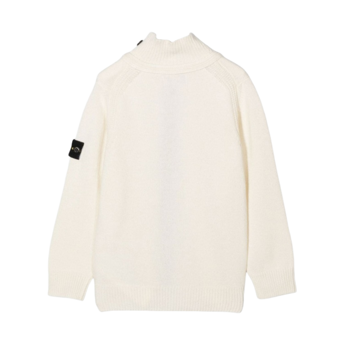 (키즈) 스톤 아일랜드 503A1 스타킹 스티치 캐시미어 울 니트 가디건 오프 화이트 - 22FW((Kids) Stone Island 503A1 Stocking Stitch Cashmere Wool Knit Cardigan Off White - 22FW) - 2