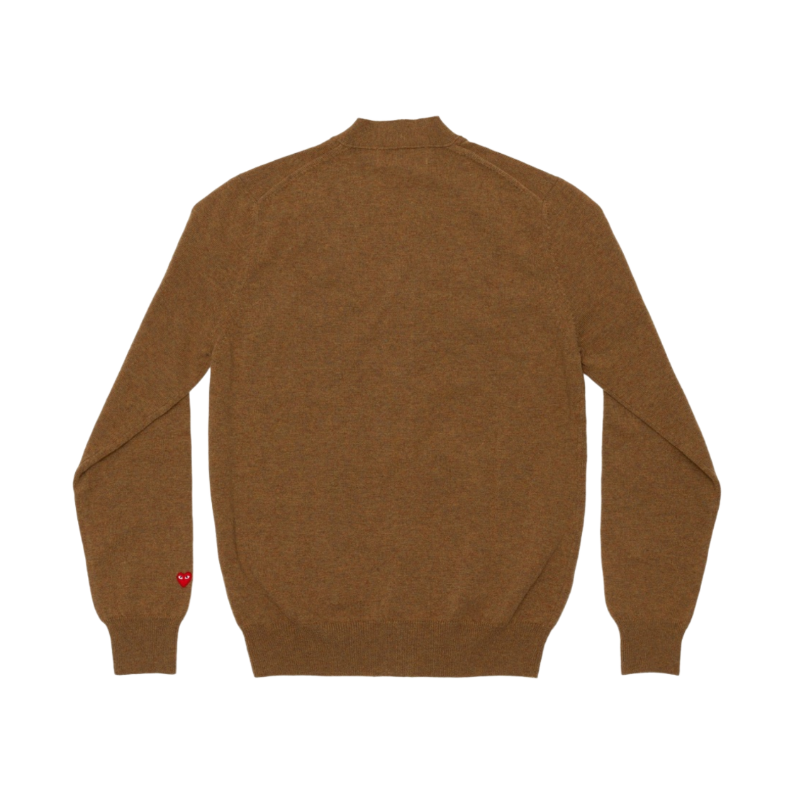 플레이 꼼데가르송 스몰 레드 하트 온 더 슬리브 가디건 파스텔 라이트 브라운(Play Comme des Garcons Small Red Heart On The Sleeves Cardigan Pastel Light Brown) - 2