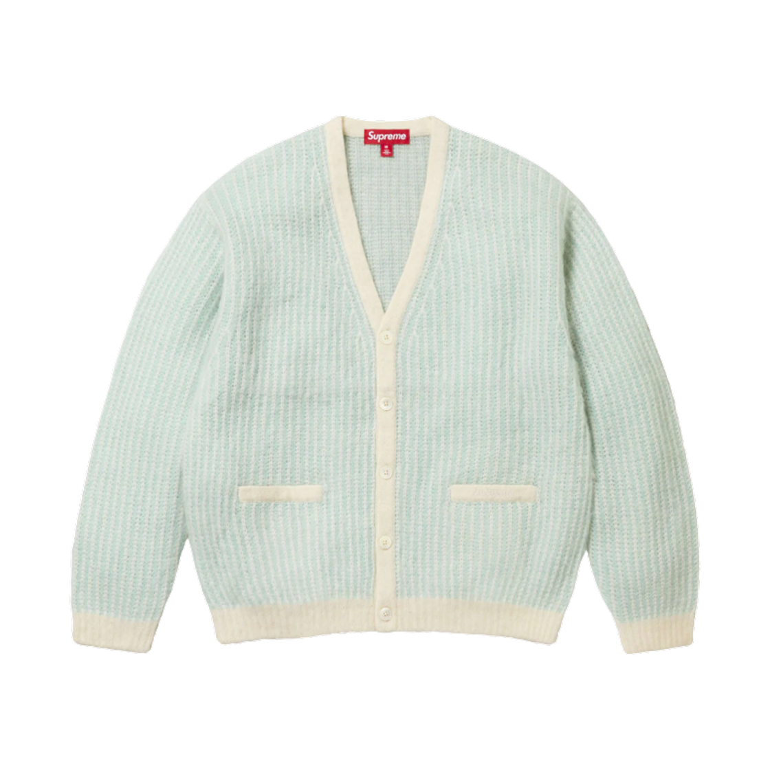 슈프림 투톤 모헤어 가디건 아이보리 - 25SS