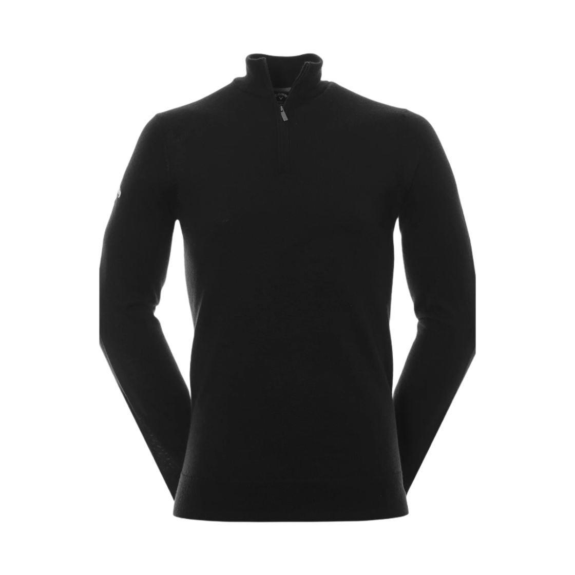 캘러웨이 써머 메리노 울 쿼터 집 스웨터 블랙 오닉스(Callaway Thermal Merino Wool Quarter Zip Sweater Black Onyx)