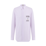 Dior Bobby Shirt White Poplin Pink Stripes