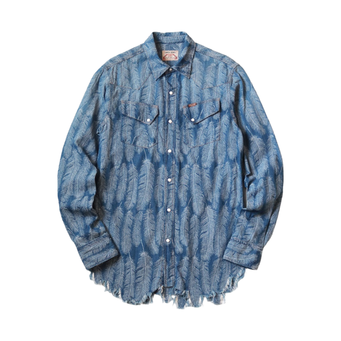 캐피탈 5온즈 맥파이 데님 웨스턴 셔츠 라이트 인디고(Kapital 5 oz. Magpie Denim Western Shirt Light Indigo) - 1
