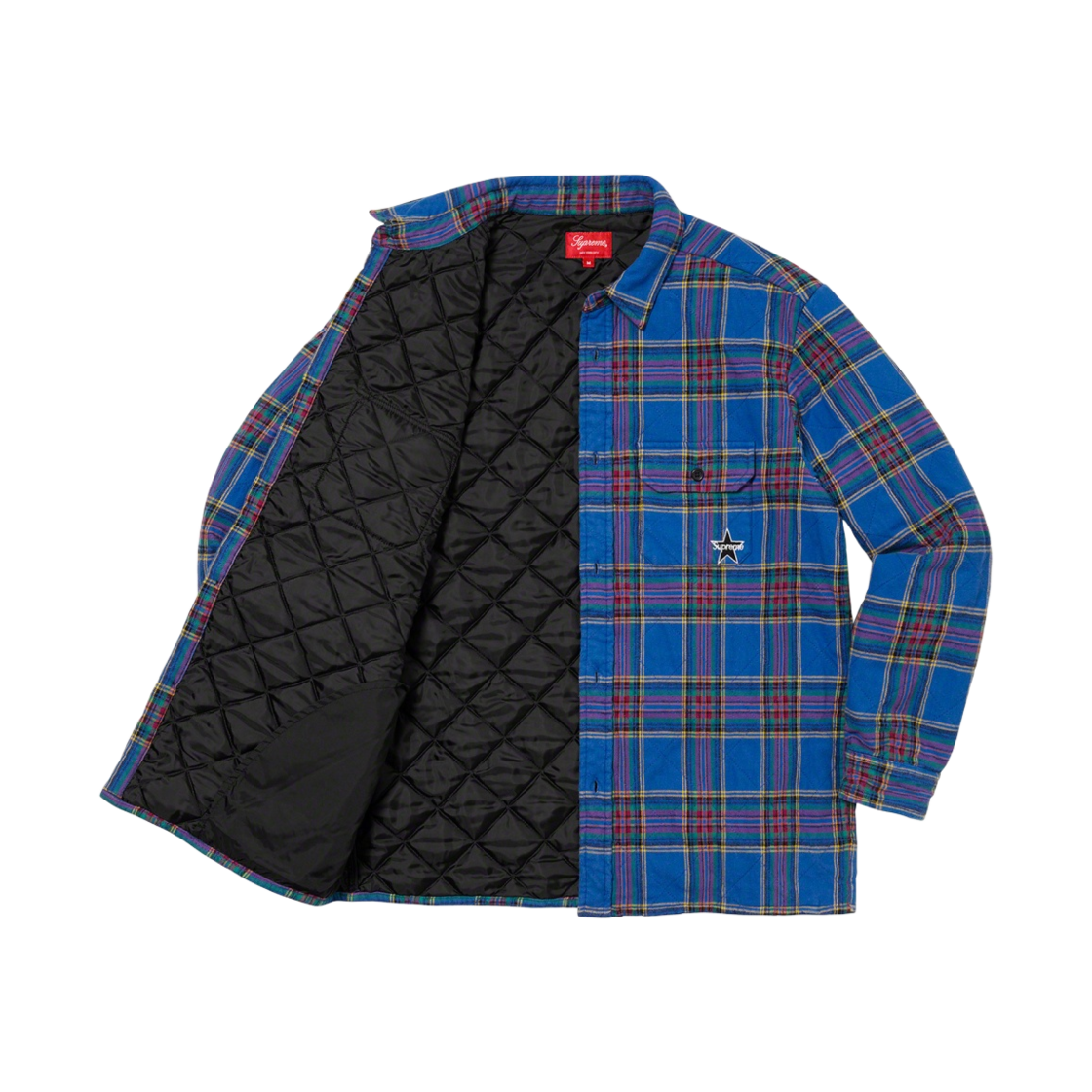 슈프림 퀼티드 플래드 플란넬 셔츠 더스티 로얄 - 21FW(Supreme Quilted Plaid Flannel Shirt Dusty Royal - 21FW) - 2