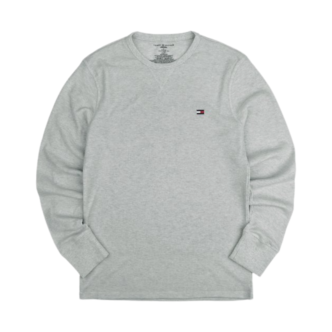 타미 힐피거 써멀 롱 슬리브 크루넥 티셔츠 그레이 헤더(Tommy Hilfiger Thermal Long Sleeve Crew Neck T-Shirt Grey Heather)
