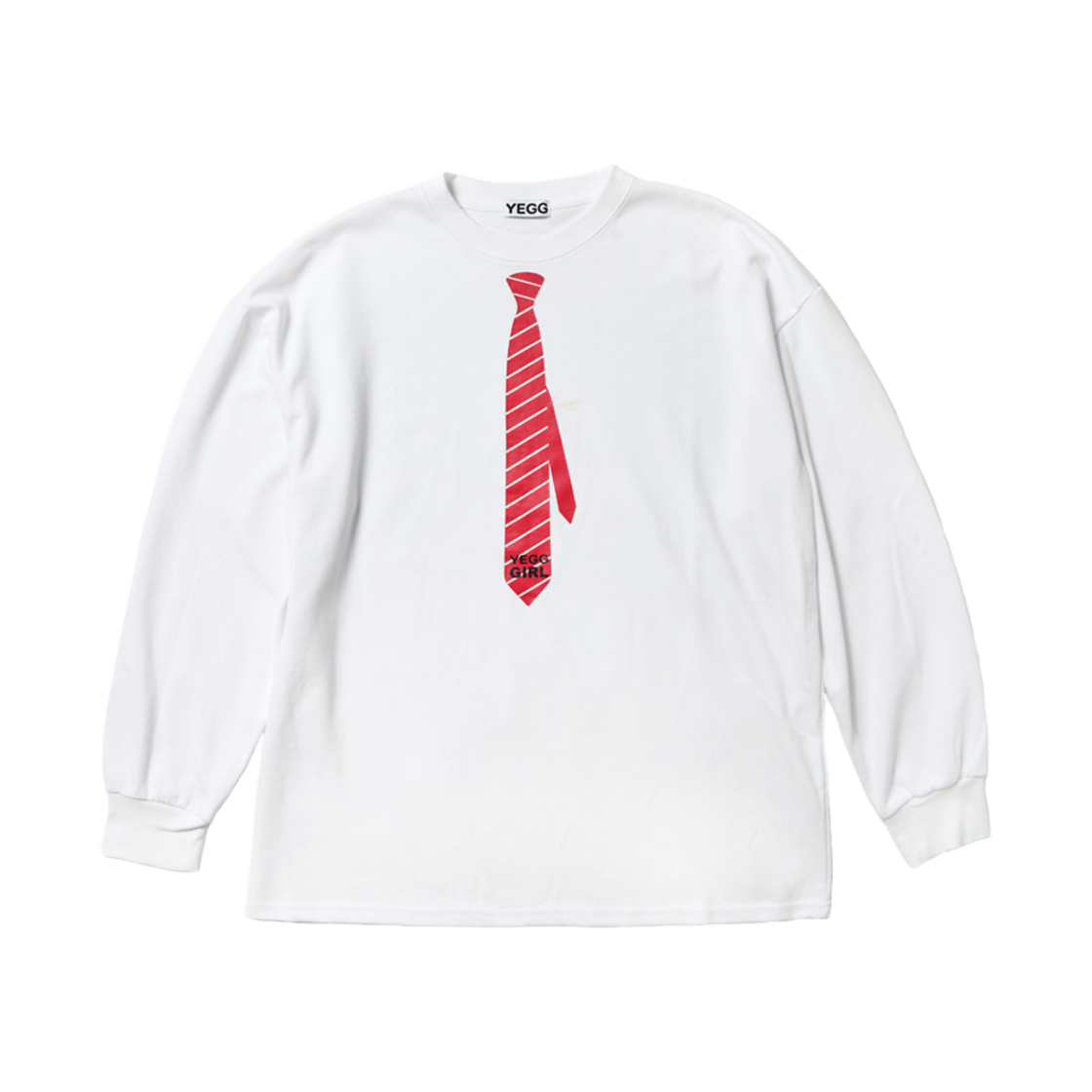 예그 타이 롱 슬리브 티 화이트