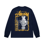 Stussy Landin LS T-Shirt Navy