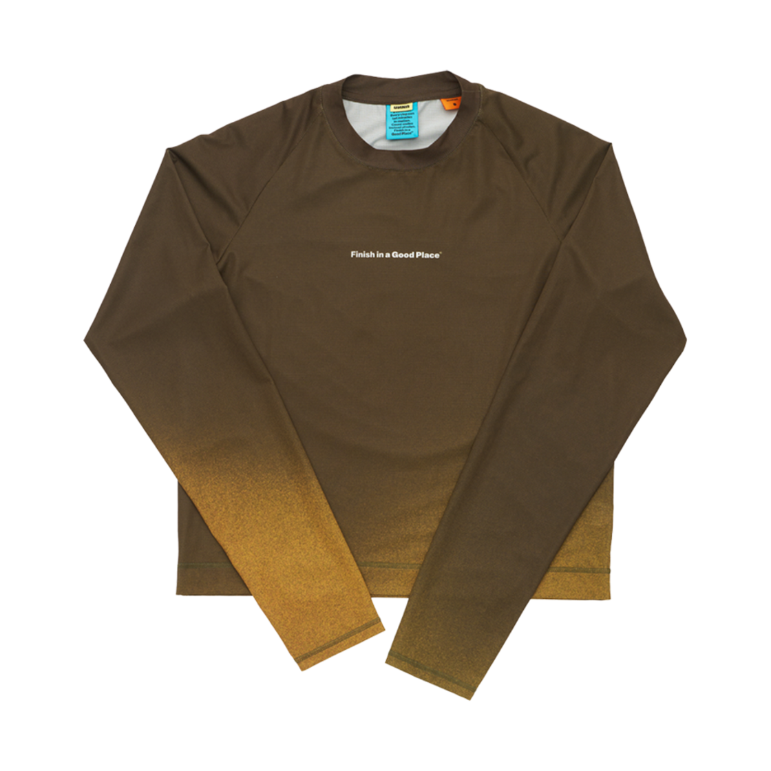 (W) 우나 그라디언트 롱슬리브 티셔츠 브라운 골든((W) Unna Gradient Long Sleeve T-Shirt Brown Golden)