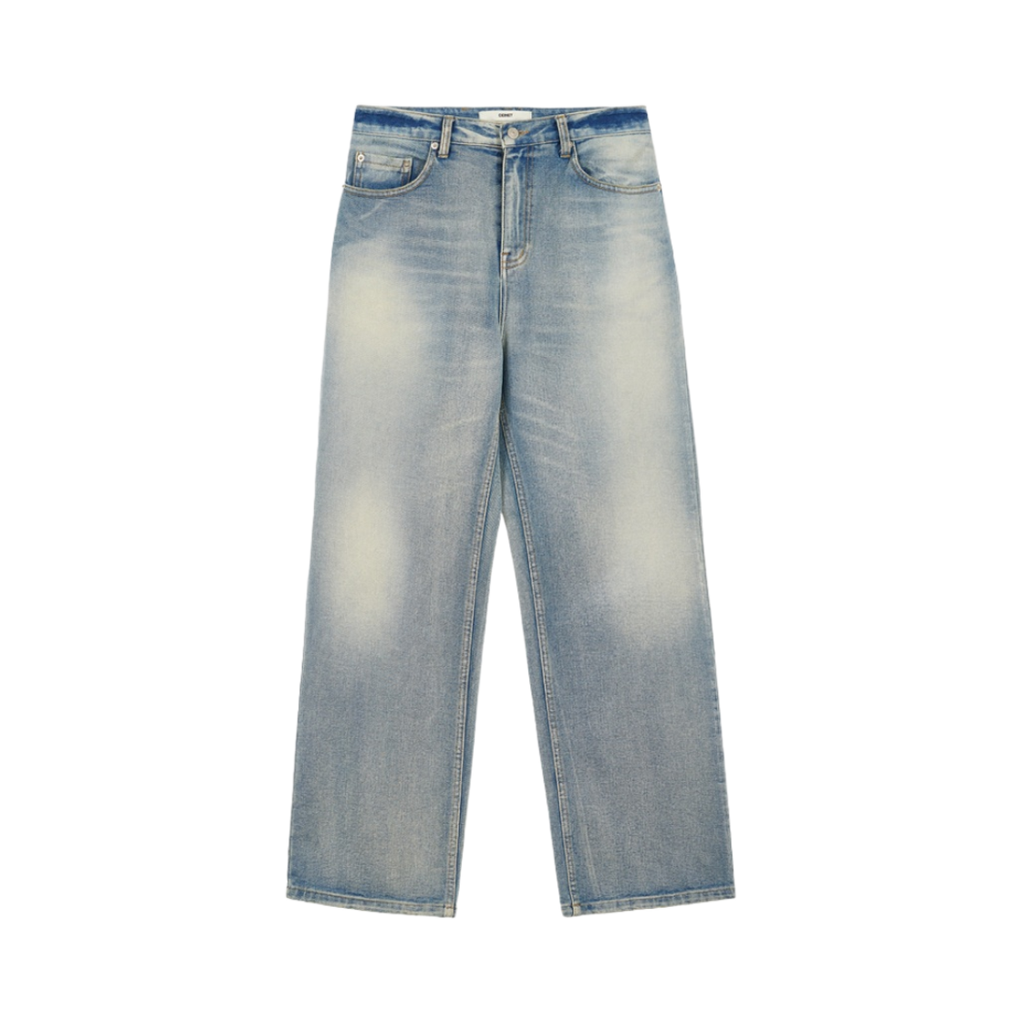 다이닛 페이디드 스트레이트 데님 라이트 블루(Deinet Faded Straight Denim in Light Blue)