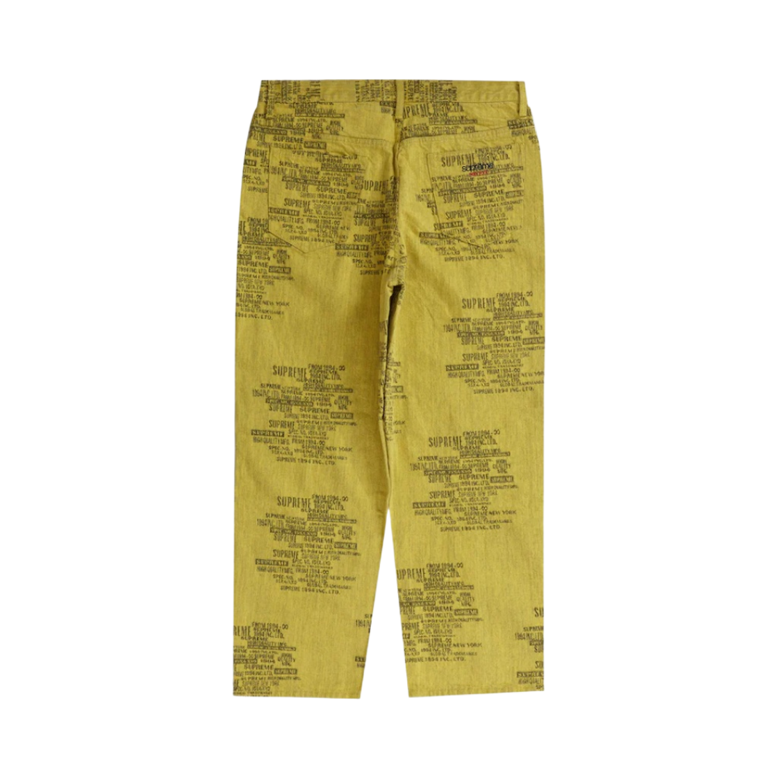 슈프림 트레이드마크 자카드 배기 진 워시드 옐로우 - 23SS(Supreme Trademark Jacquard Baggy Jean Washed Yellow - 23SS) - 2