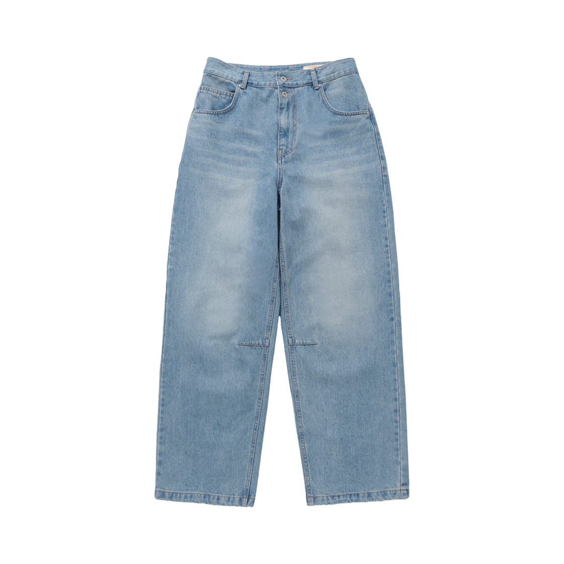 헬로선라이즈 워싱 투버튼 데님 팬츠 블루(Hello Sunrise Washed Two Button Denim Pants Blue)