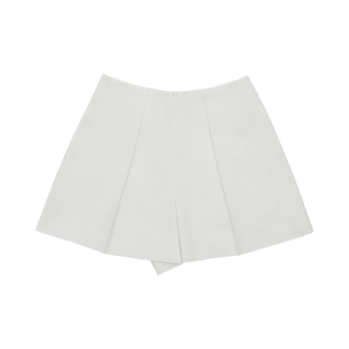 YJ-C01-PT001-W_copy01 YUJI Tucked Detail Mini Shorts White