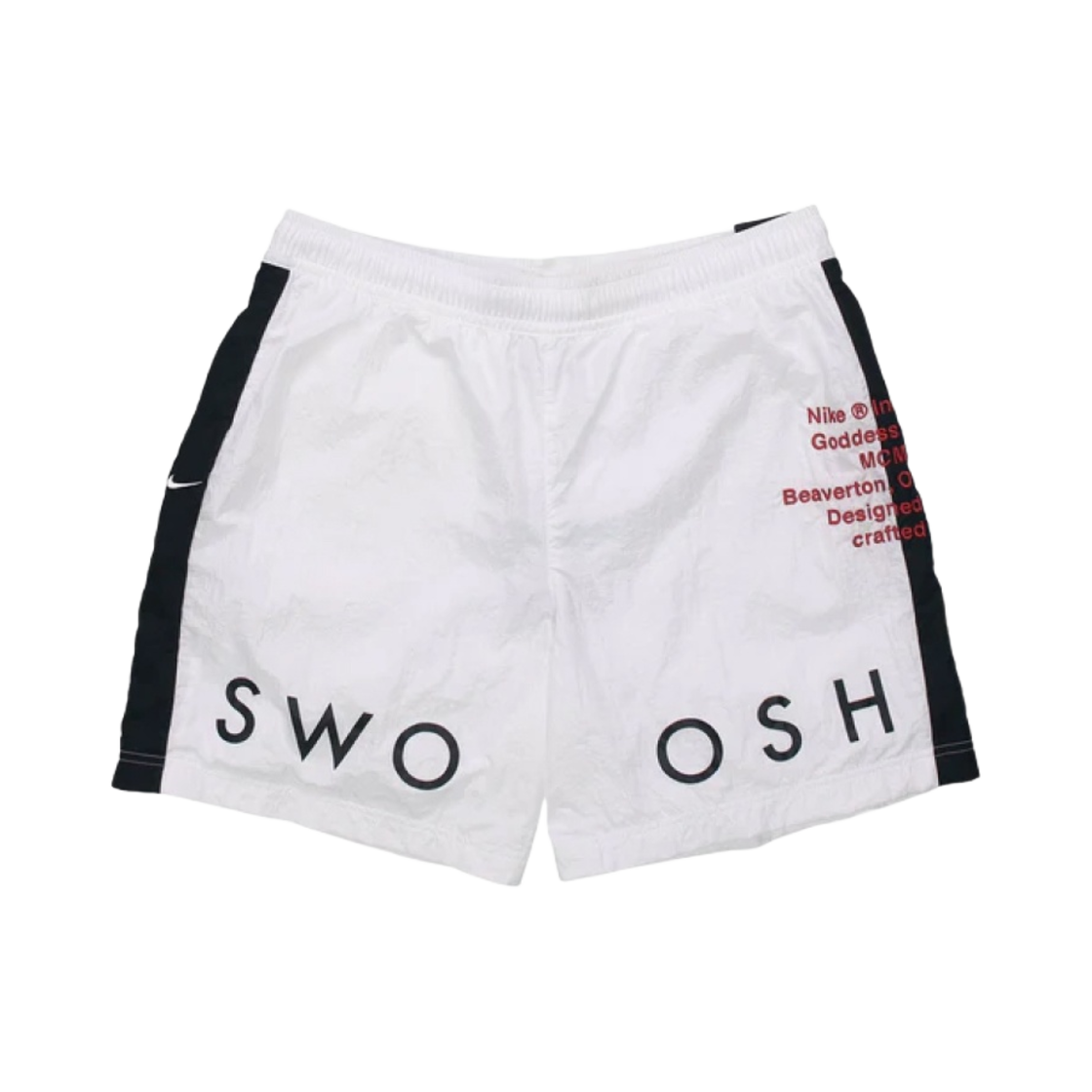 나이키 NSW 스우시 우븐 쇼츠 화이트 블랙 - US/EU(Nike NSW Swoosh Woven Shorts White Black - US/EU) - 1