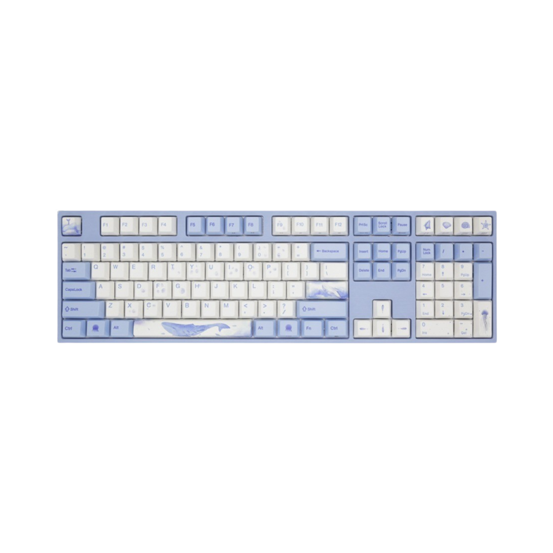 바밀로 VA108M 씨 멜로디 EC 스위치 와이어드 메카니컬 PBT 염료승화 영문 브라운 스위치 키보드(Varmilo VA108M Sea Melody with EC Switch Wired Mechanical PBT Dye Sublimation English Brown Switch Keyboard)