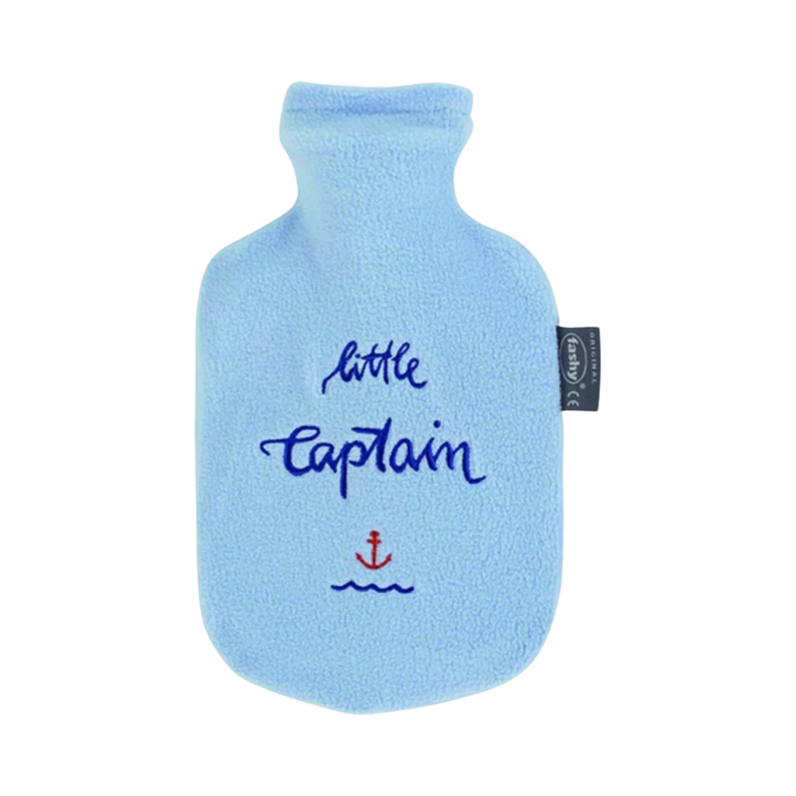 6505-53 Fashy Hot Water Bottle 0.8L with Fleece Cover Blue