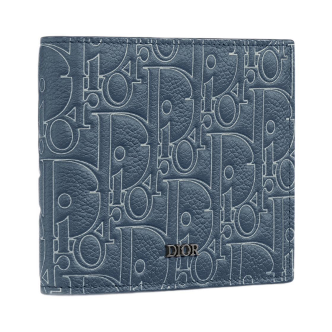 2ESBC027FGP-H578 Dior Bi-Fold Wallet Dior Gravity Outline Leather Navy Blue