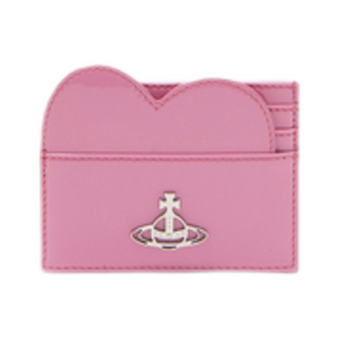 비비안 웨스트우드 샤이니 페이턴트 하트 카드 케이스 핑크(Vivienne Westwood Shiny Patent Heart Card Case Pink) - 1