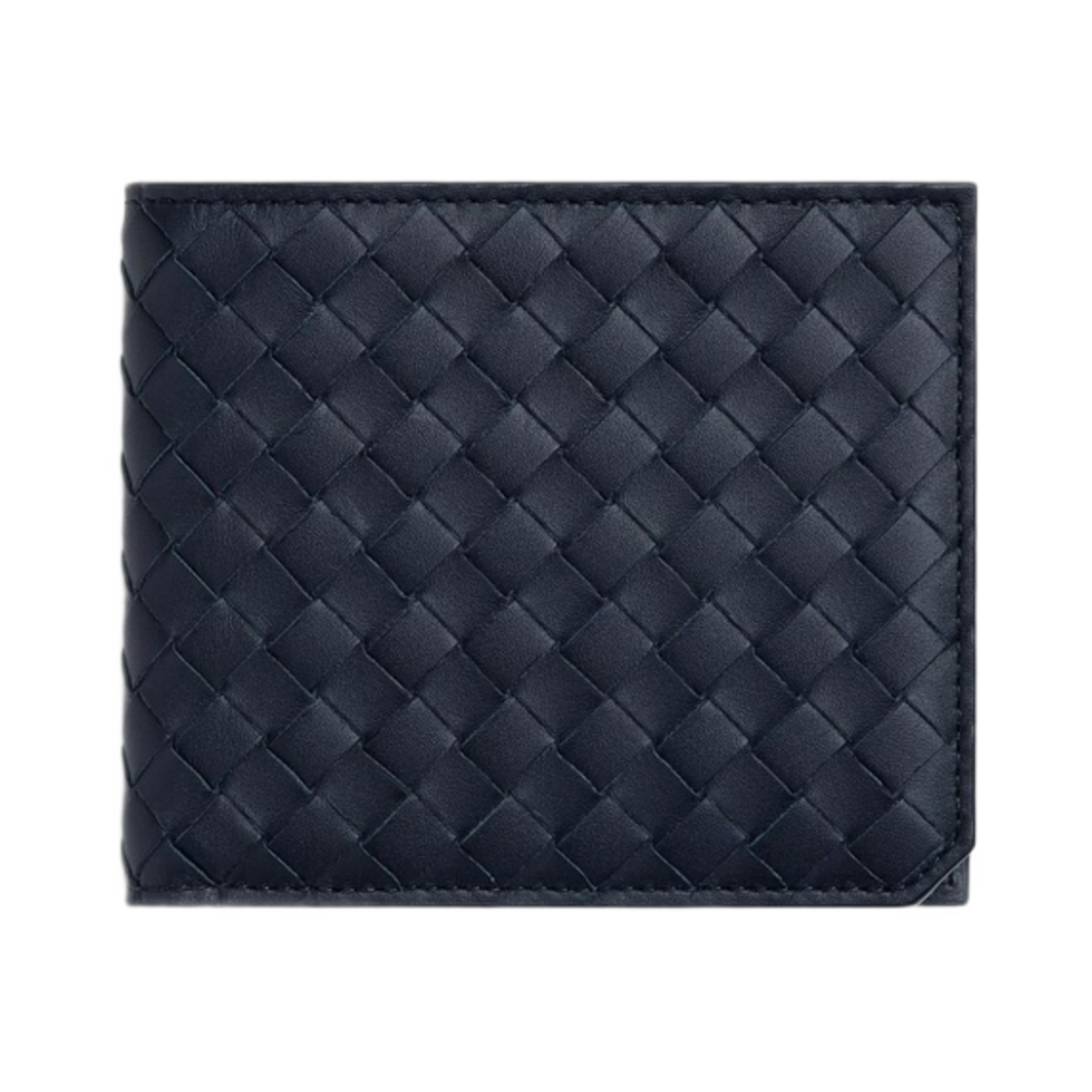805654V4LQ24028 Bottega Veneta Intrecciato Piccolo Bi-Fold Wallet with Coin Purse Space