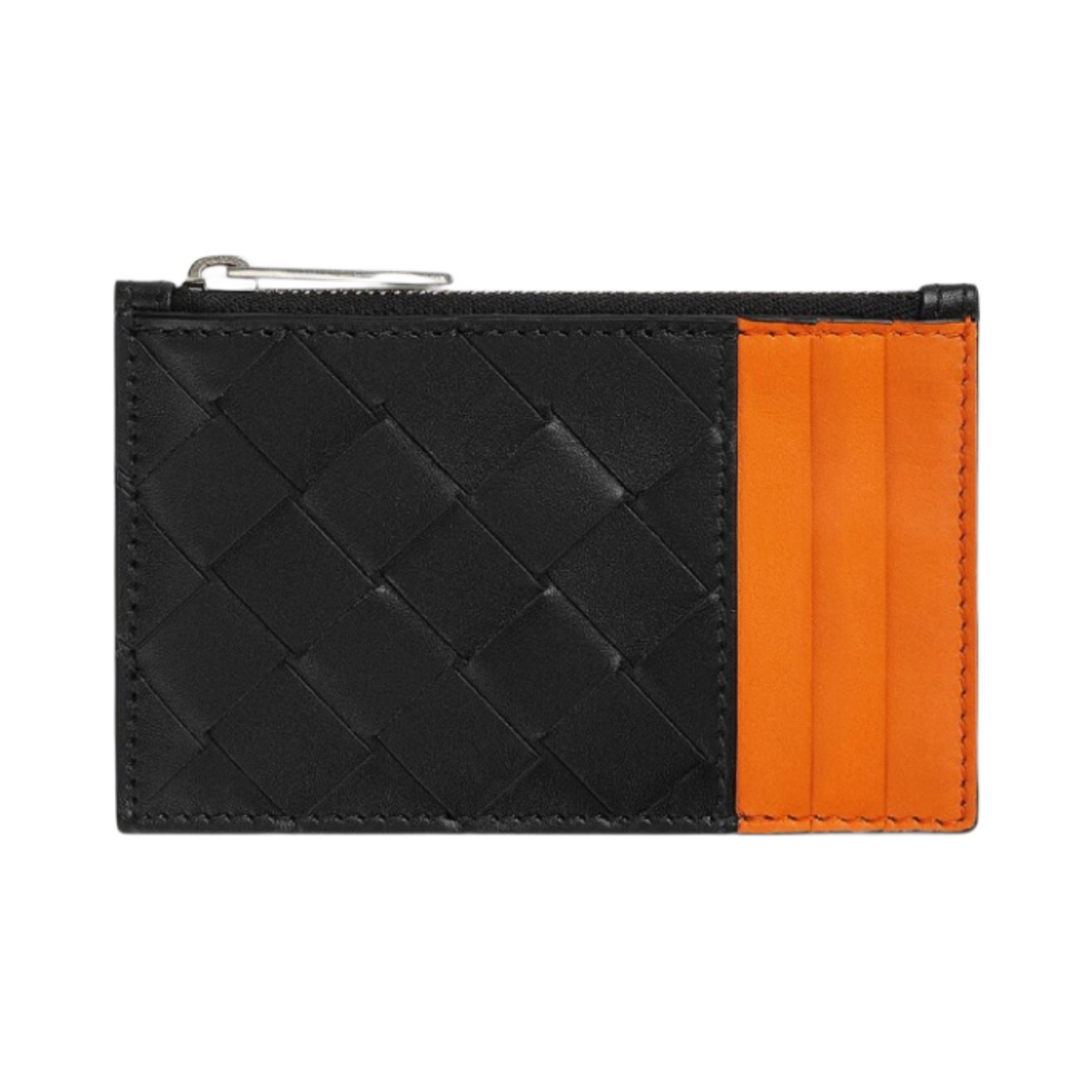 보테가 베네타 지퍼 카드 케이스 블랙 파파야(Bottega Veneta Zipped Card Case Black Papaya) - 1