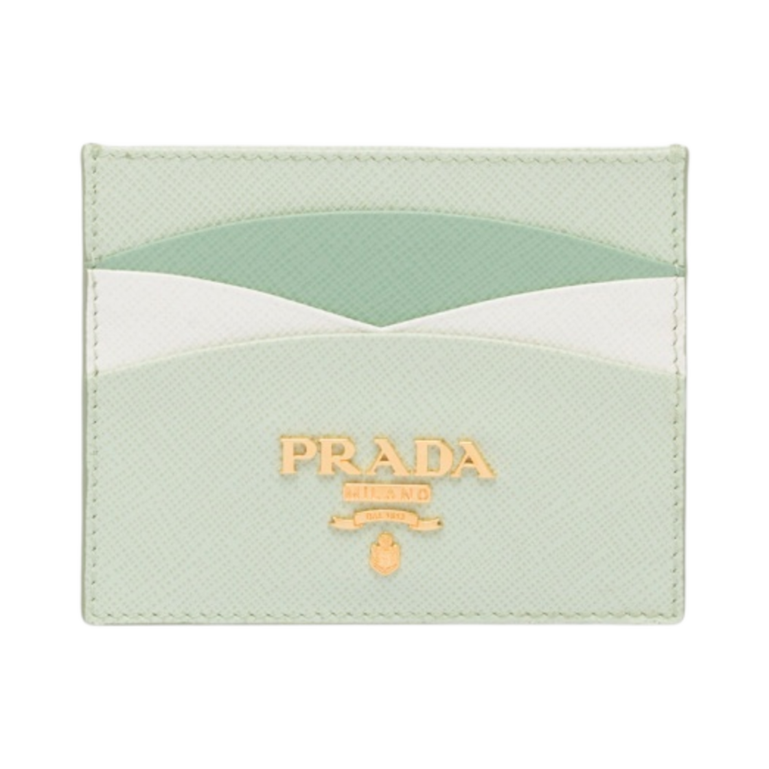 프라다 사피아노 레더 카드 홀더 아쿠아 아쿠아마린(Prada Saffiano Leather Card Holder Aqua Aquamarine) - 1