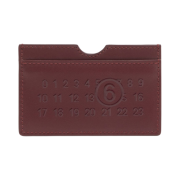 MM6 Maison Margiela Numeric Logo Card Holder Port Bordeaux