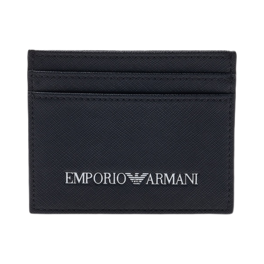 Y4R324Y020V81072 Emporio Armani Logo Leather Card Holder Black