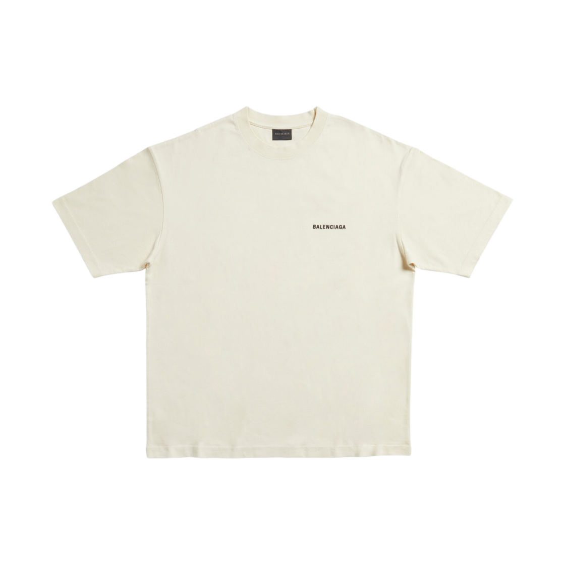 발렌시아가 백 티셔츠 미디움 핏 크림(Balenciaga Back T-Shirt Medium Fit Cream) - 1