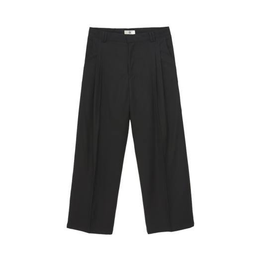 24FWPA01BK Woodman Pintuck Wide Slacks Black