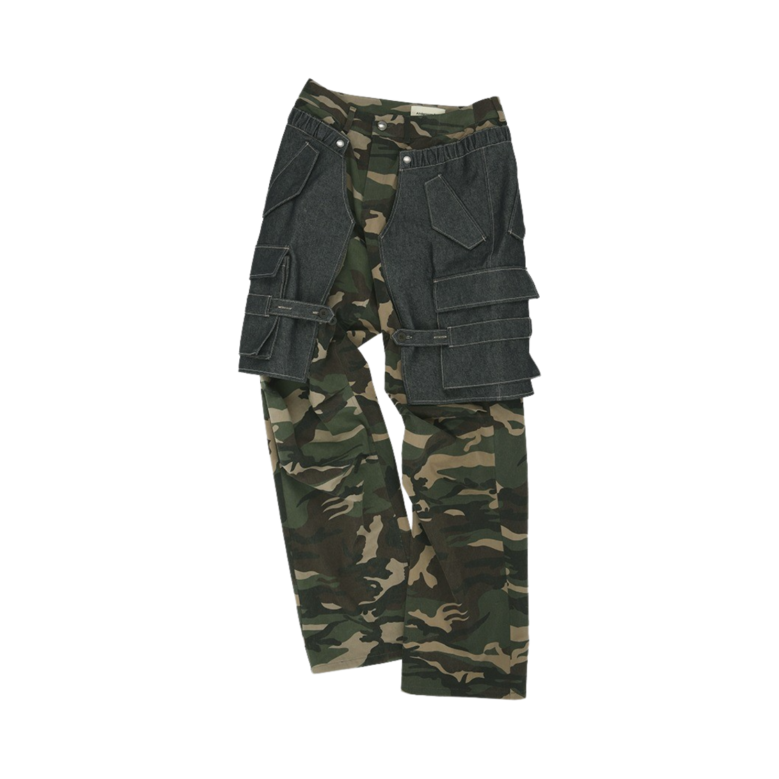 [KREAM 단독] ADSB 앤더슨벨 랩터 레이어드 카고 팬츠 인디고 그린([KREAM 단독] ADSB Andersson Bell Raptor Layered Cargo Pants Indigo Green)
