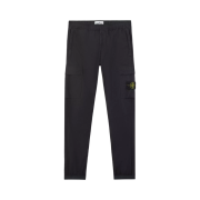 Stone Island 3100031 Stretch Cotton Tela Paracadute Regular Tapered-Fit Cargo Pants with Zipper Pockets Navy Blue - 25SS