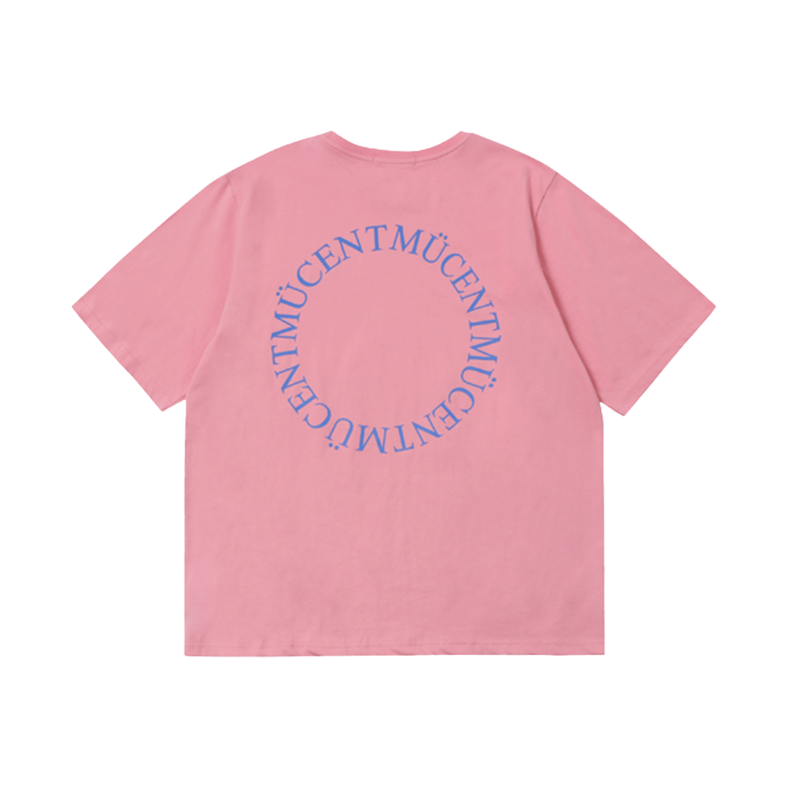 무센트 시그니처 백 라운드 원형 로고 반팔 티 핑크(MUCENT Signature Back Logo T Pink) - 1