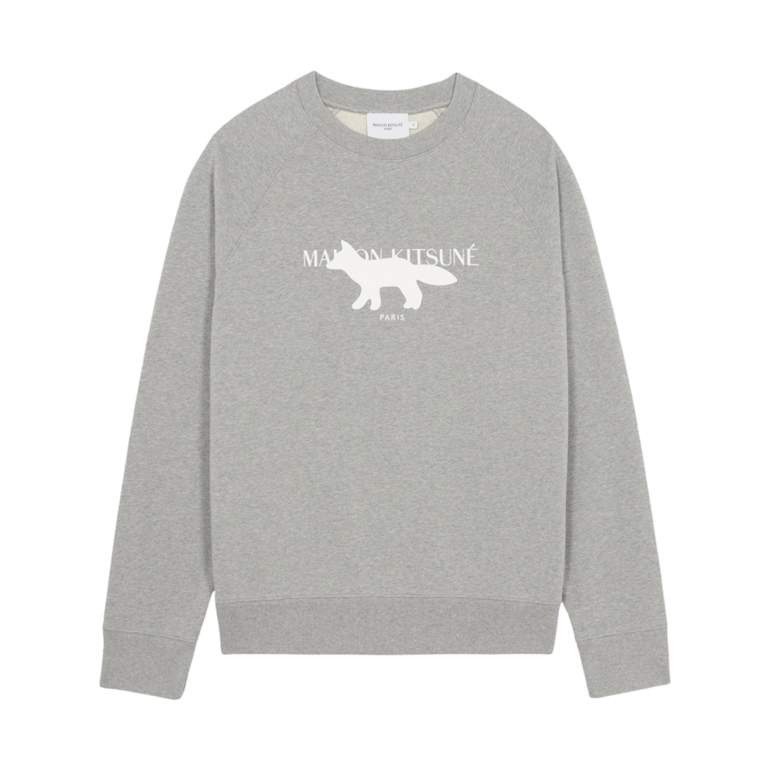 메종 키츠네 프로파일 폭스 스탬프 클린 스웨트셔츠 그레이 멜란지(Maison Kitsune Profile Fox Stamp Clean Sweatshirt Grey Melange) - 1